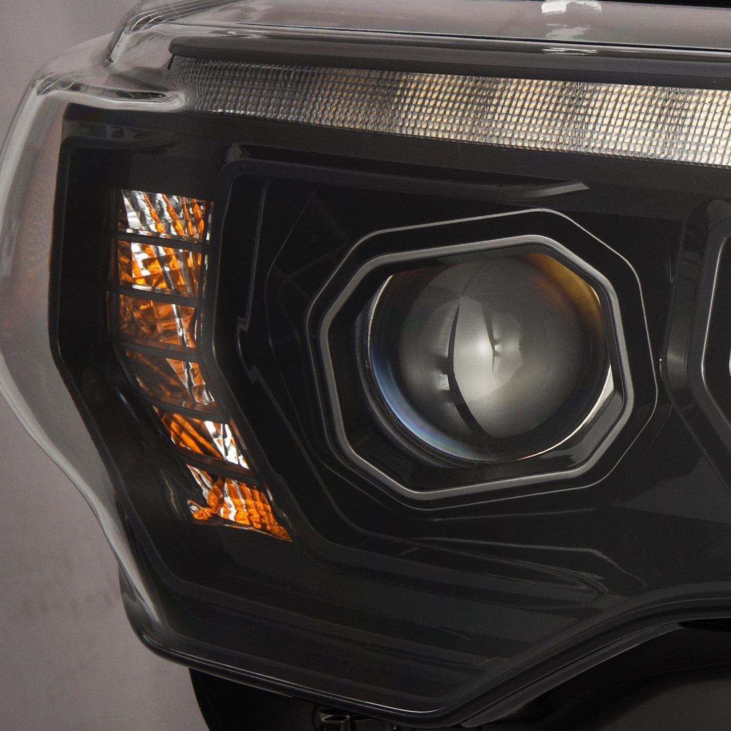 AlphaRex 14-20 Toyota 4Runner PRO-Series LED Proj Headlights Alpha-Black w/Sequential Signal/DRL