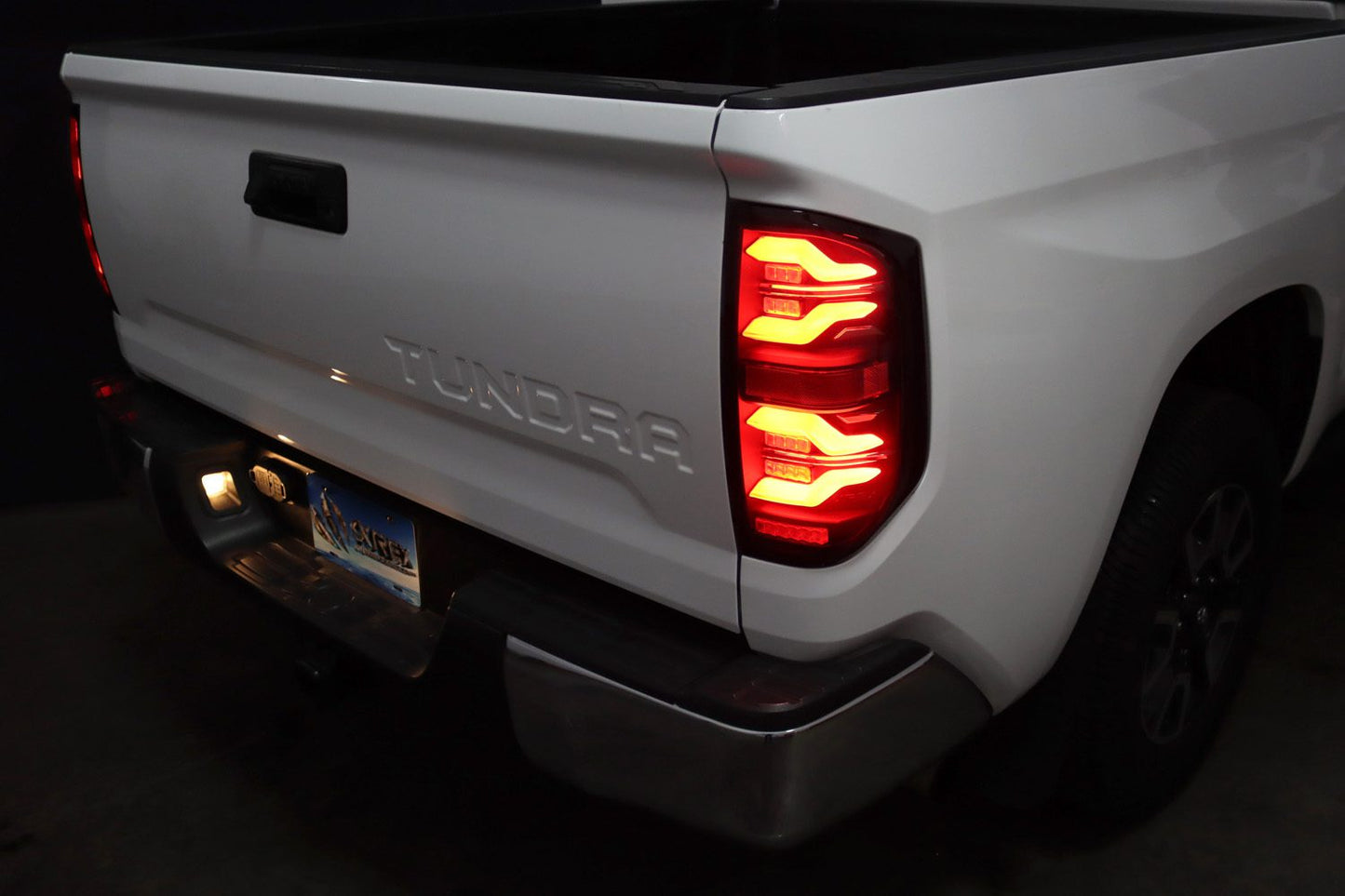 AlphaRex 14-21 Toyota Tundra LUXX LED Taillights Alpha Blk w/Activ Light/Seq Signal