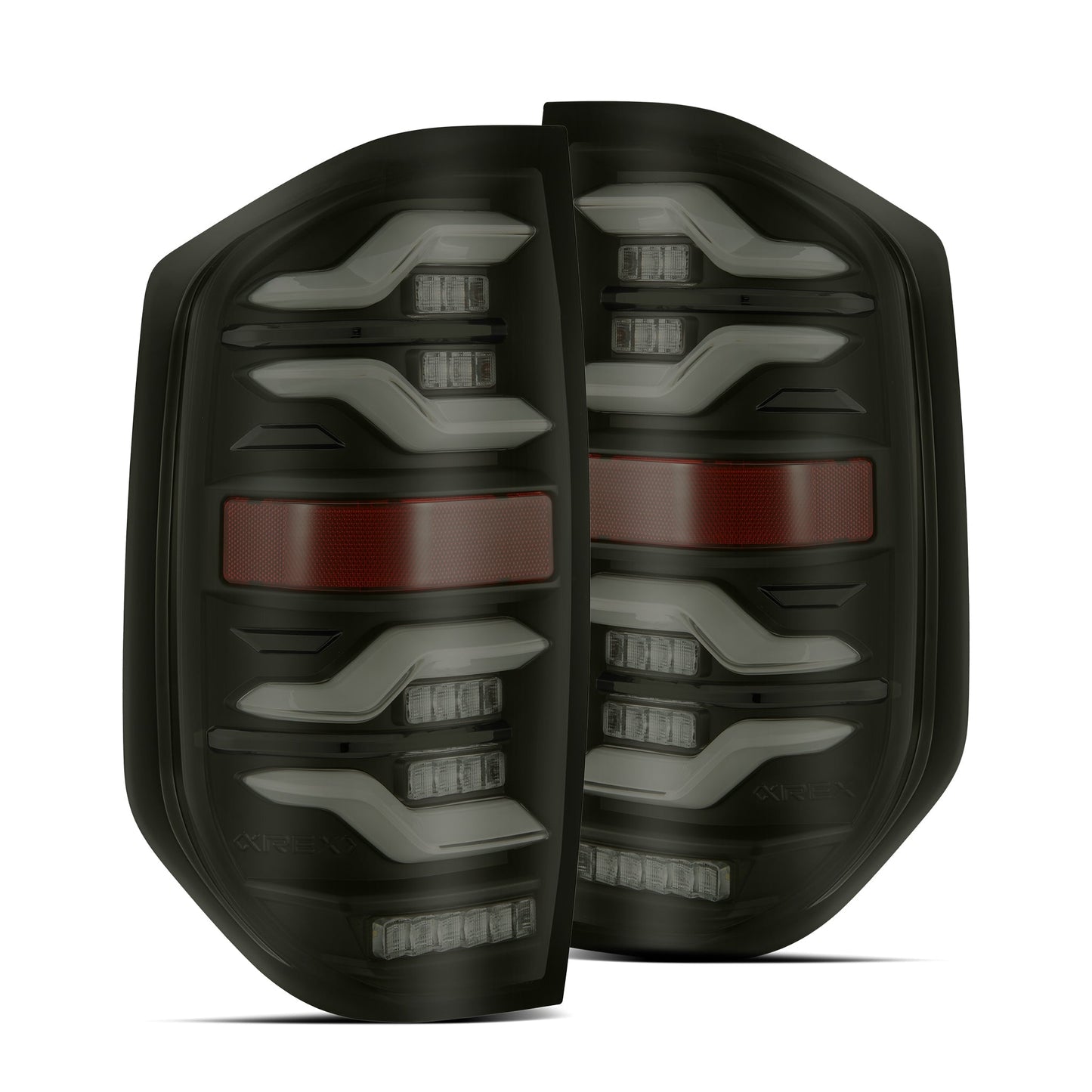 AlphaRex 14-21 Toyota Tundra LUXX LED Taillights Blk w/Activ Light/Seq Signal