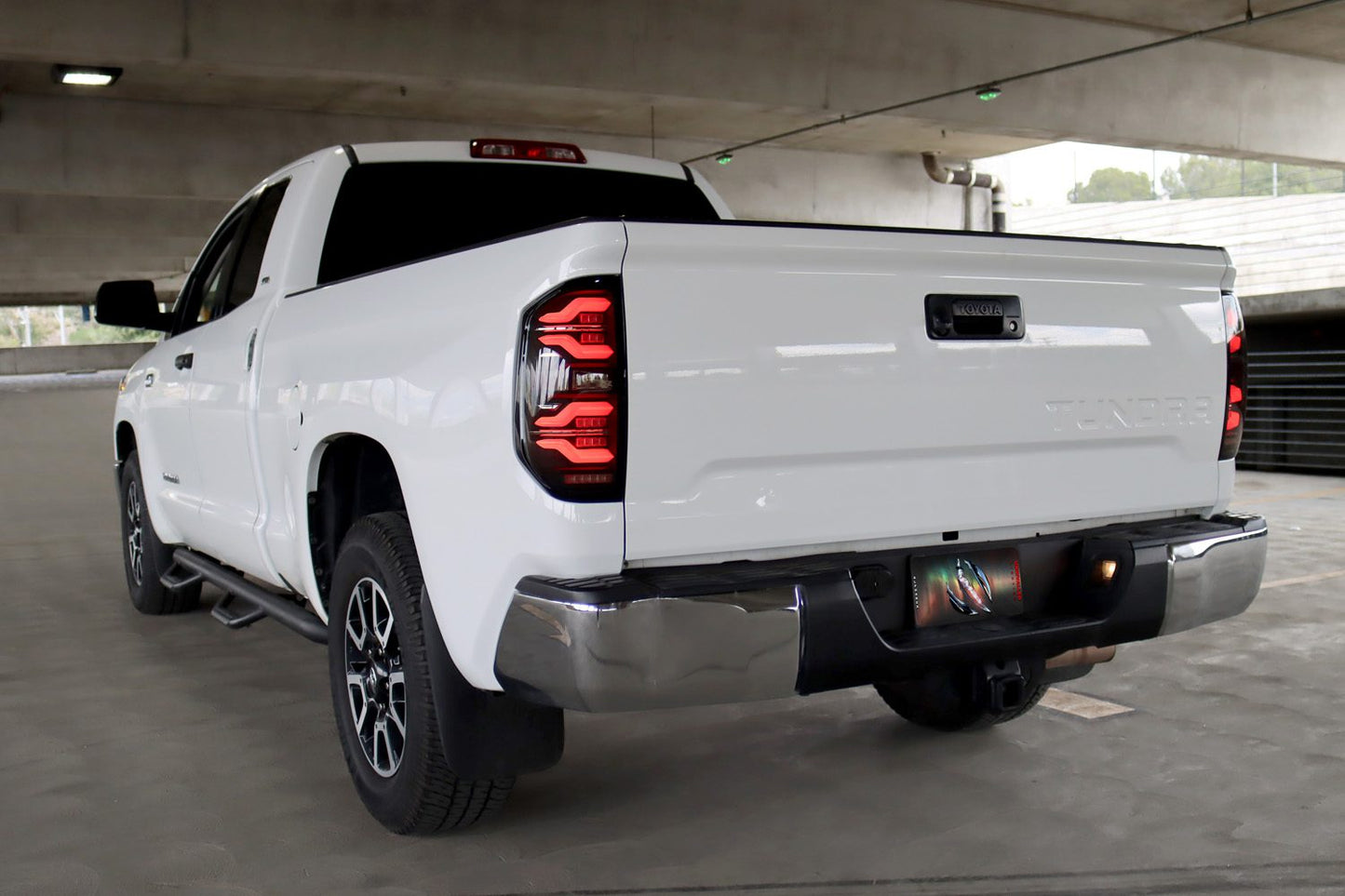 AlphaRex 14-21 Toyota Tundra LUXX LED Taillights Black/Red w/Activ Light/Seq Signal