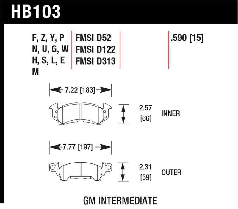 Hawk HP+ Street Brake Pads