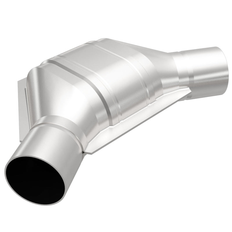 MagnaFlow Universal Catalytic Converter 2.25 inch Angled O/O PC2 Front