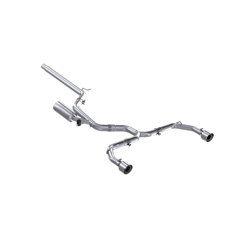 MBRP 2022 VW Golf GTI MK8 T304 SS 3in Cat-Back Exhaust 2.5in Dual Split Rear w/ Carbon Fiber Tips