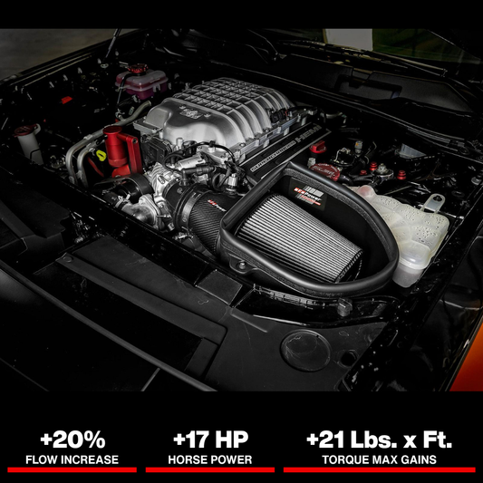 aFe Magnum Force Stage-2 Track Series Carbon Fiber AIS w/Pro Dry S Media-18 Dodge Challenger V8-6.2L