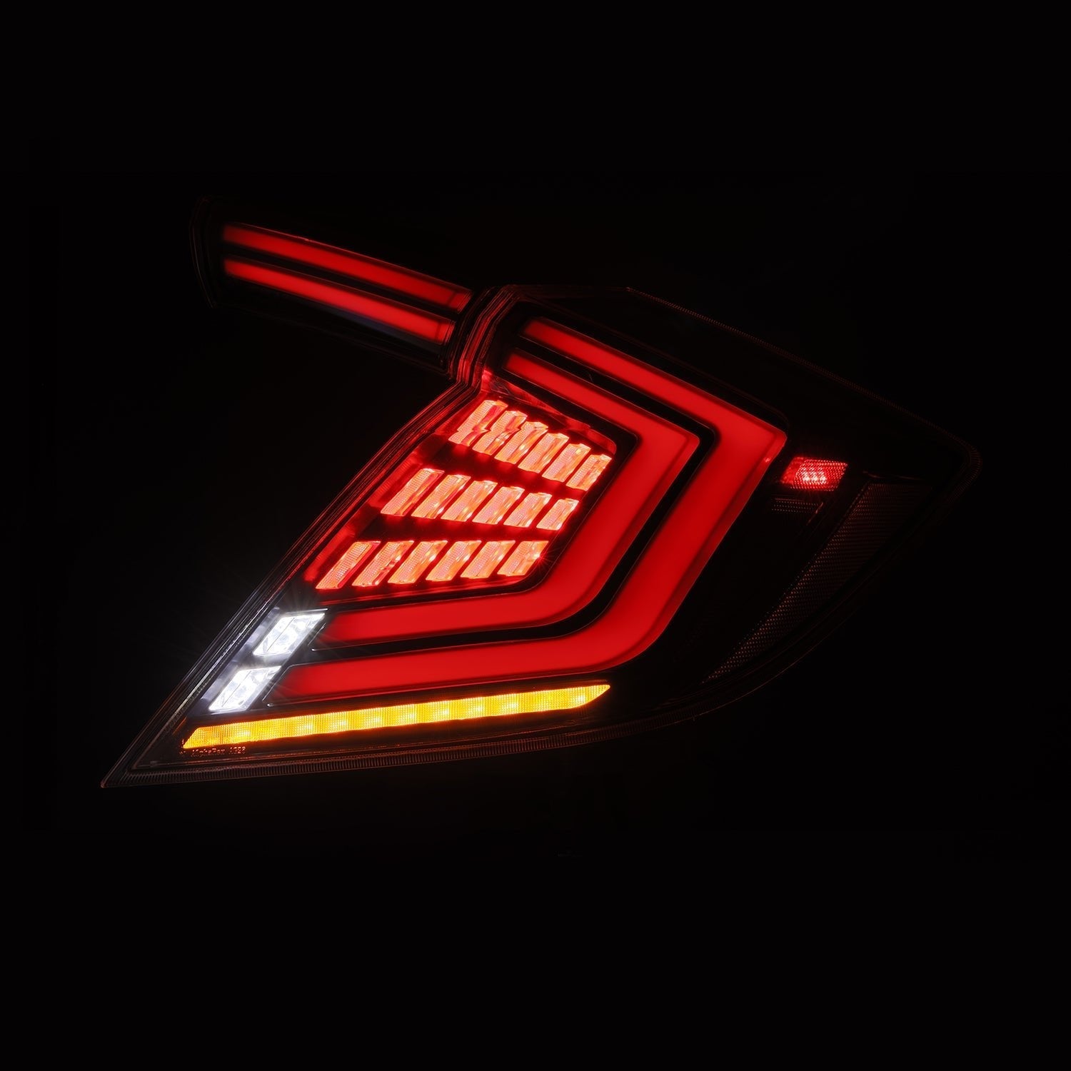 AlphaRex 16-21 Honda Civic Hatchback / Type-R FK8 Nova-Series LED Tail Lights (Pair) - Black