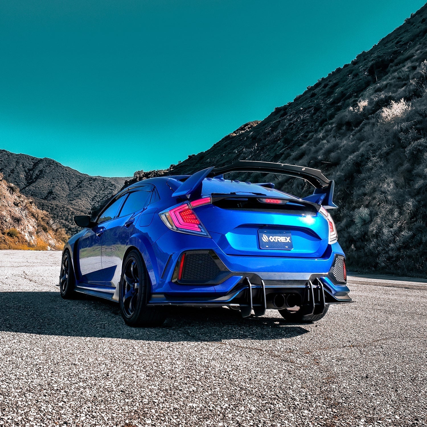 AlphaRex 16-21 Honda Civic Hatchback / Type-R FK8 Nova-Series LED Tail Lights (Pair) - Black