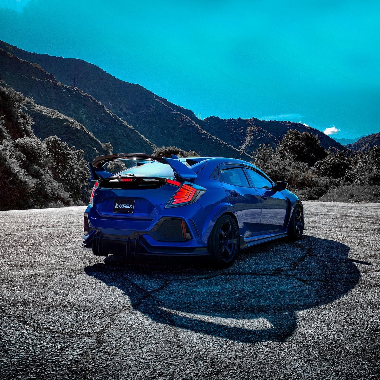 AlphaRex 16-21 Honda Civic Hatchback / Type-R FK8 Nova-Series LED Tail Lights (Pair) - Black