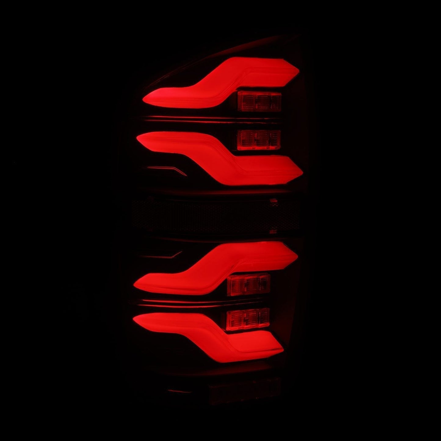 AlphaRex 16-21 Toyota Tacoma LUXX LED Taillights Alpha Blk w/Activ Light/Seq Signal