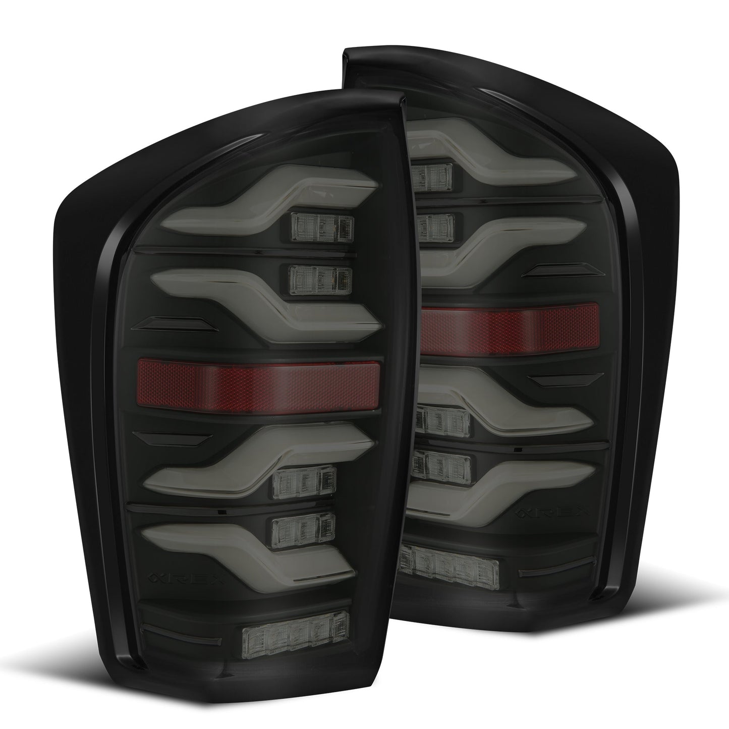 AlphaRex 16-21 Toyota Tacoma LUXX LED Taillights Blk w/Activ Light/Seq Signal
