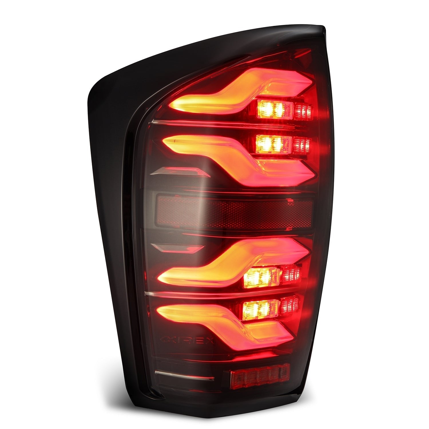 AlphaRex 16-21 Toyota Tacoma LUXX LED Taillights Blk/Red w/Activ Light/Seq Signal