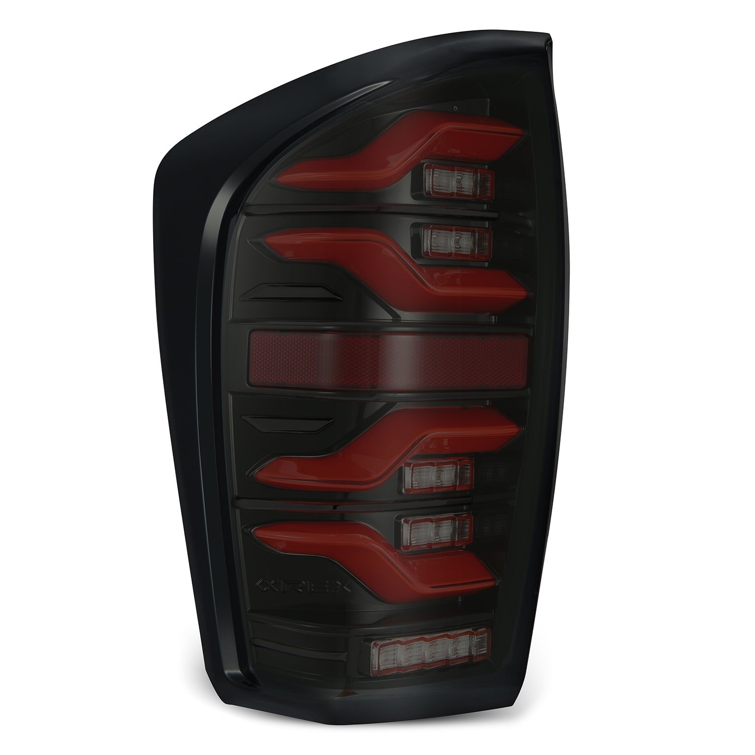 AlphaRex 16-21 Toyota Tacoma LUXX LED Taillights Blk/Red w/Activ Light/Seq Signal