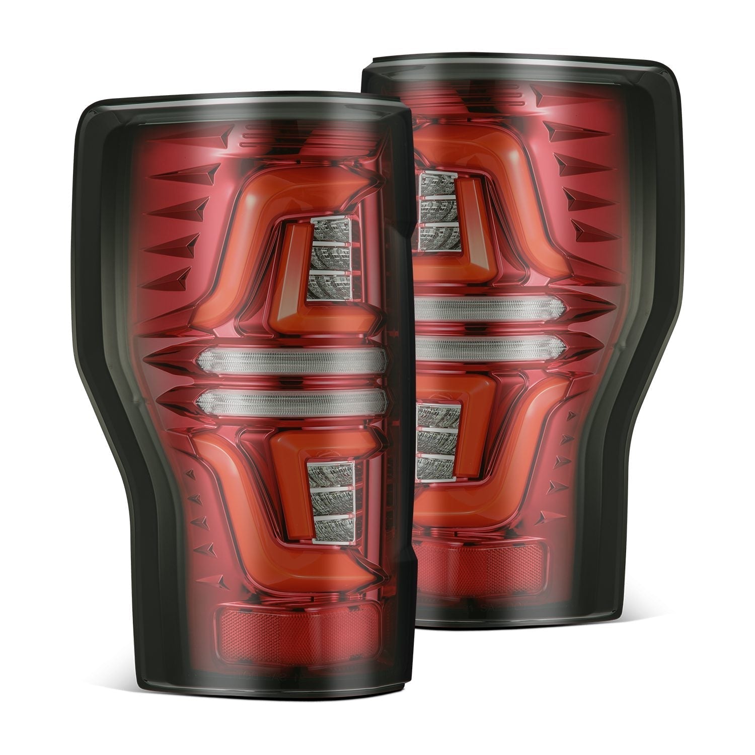 AlphaRex 17-19 Ford F250 Super Duty PRO-Series LED Tail Lights Red Smoke (w/o Blind Spot Sensor)