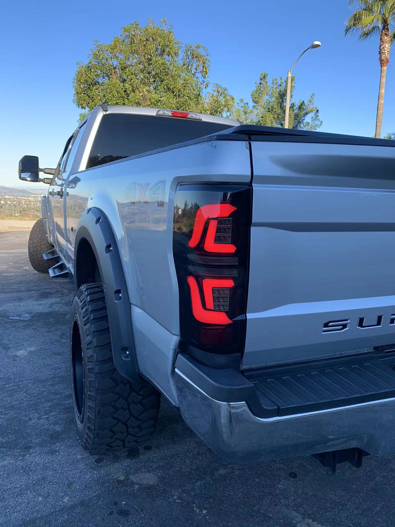 AlphaRex 17-19 Ford F250 Super Duty PRO-Series LED Tail Lights Red Smoke (w/o Blind Spot Sensor)