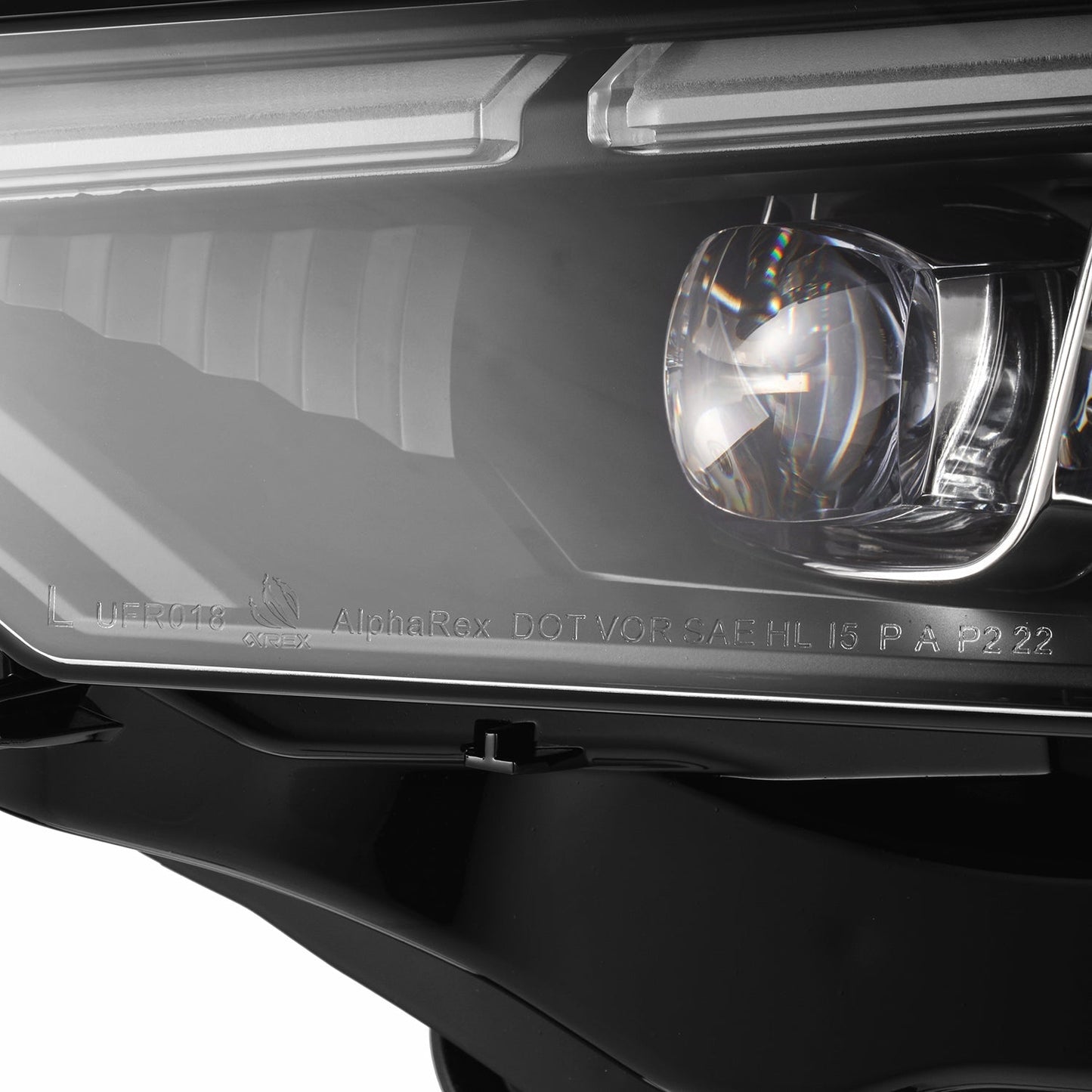 AlphaRex 18-20 Ford Mustang NOVA LED Proj Headlights Alpha-Black w/Activ Light/Seq Signal/Switch DRL