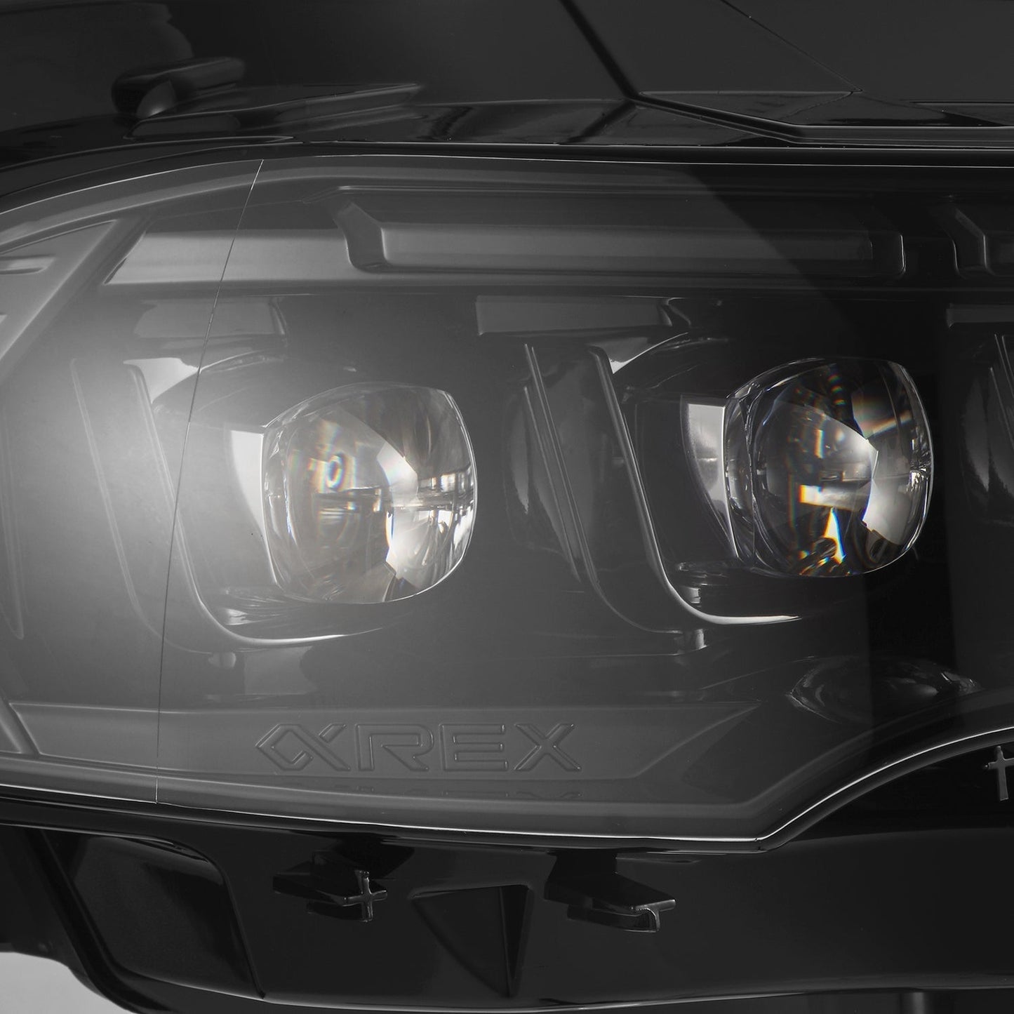 AlphaRex 18-20 Ford Mustang NOVA LED Proj Headlights Alpha-Black w/Activ Light/Seq Signal/Switch DRL