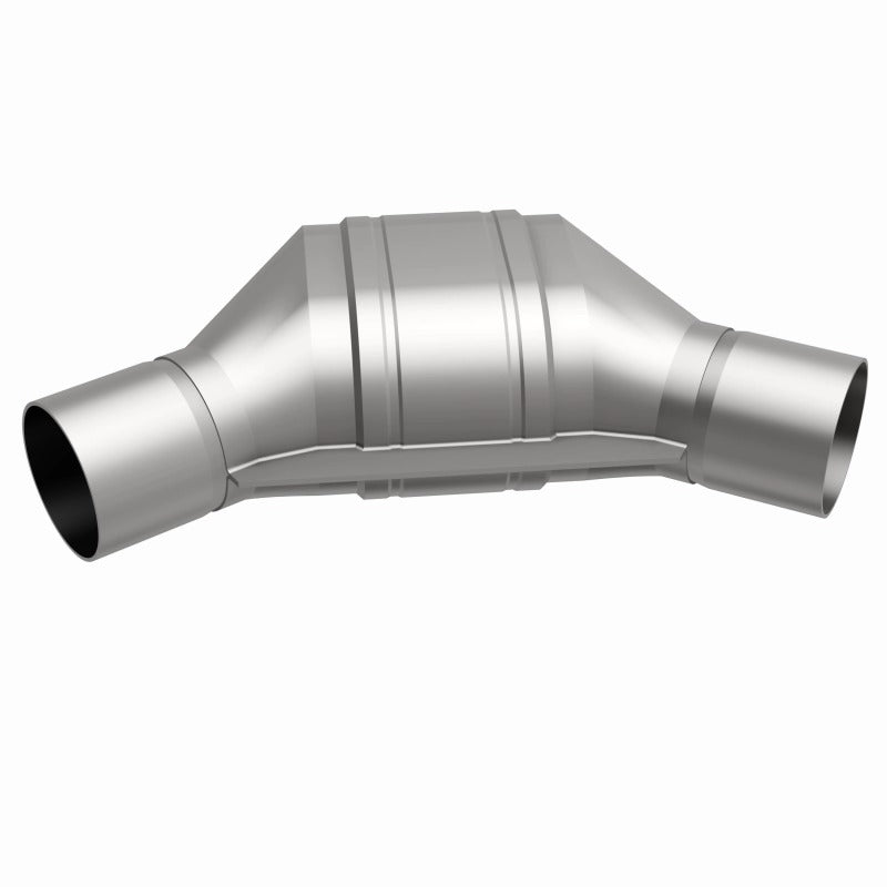 MagnaFlow Universal Catalytic Converter 2.25 inch Angled O/O PC2 Front
