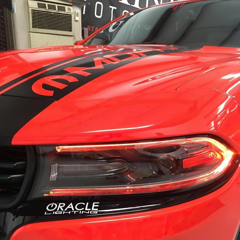 Oracle 15-21 Dodge Charger RGB+W DRL Headlight DRL Kit - ColorSHIFT w/ Simple Controller