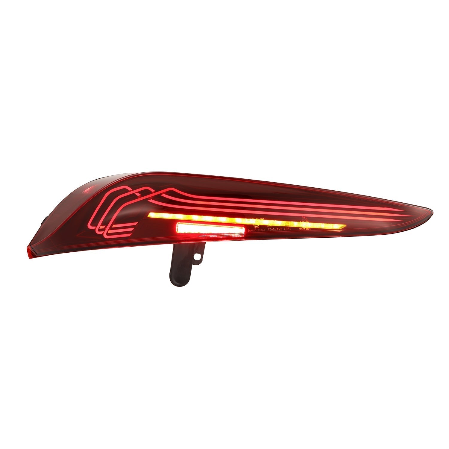 AlphaRex 20-24 Toyota Supra LUXX-Series Laser Style LED Tail Lights Black-Red