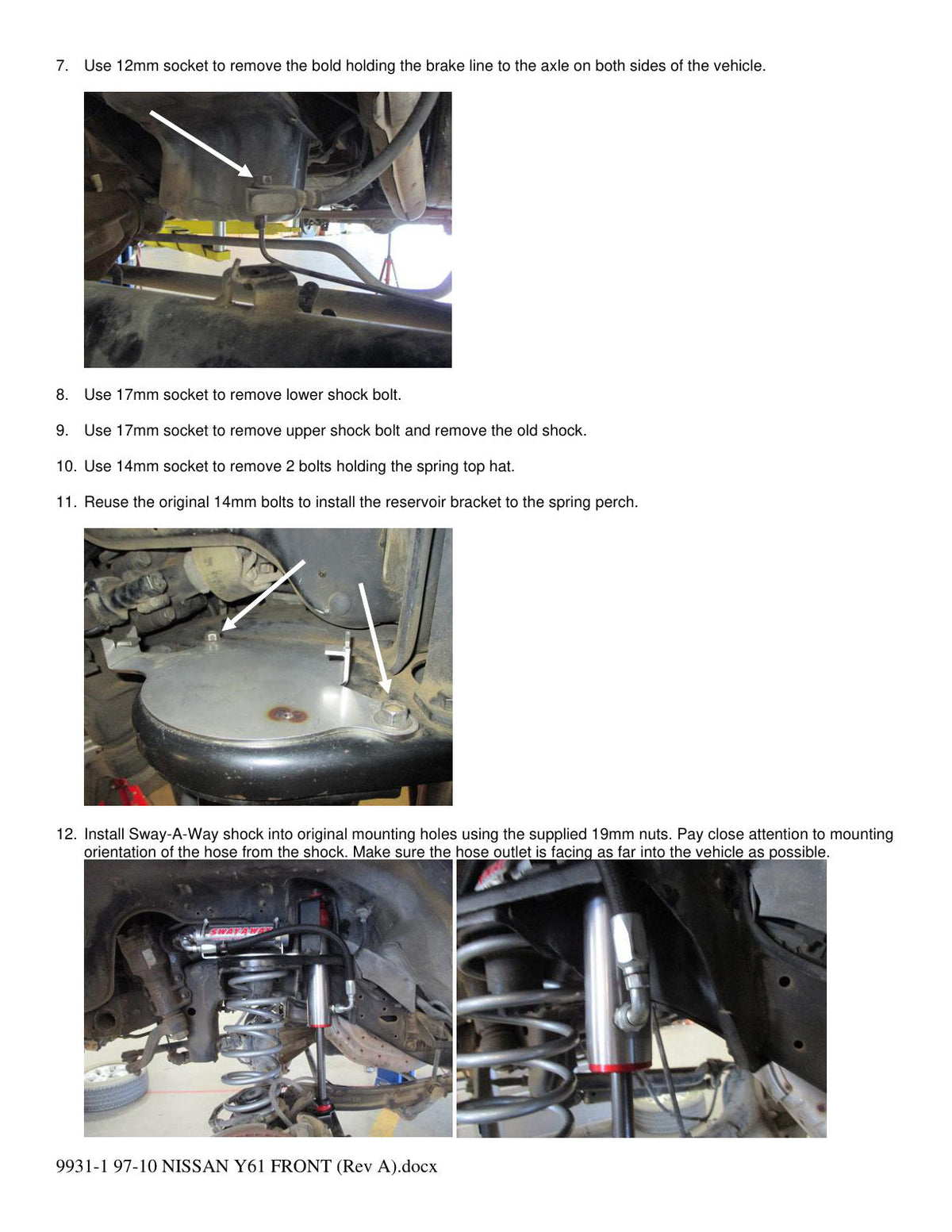 aFe 97-17 Nissan Patrol Sway-A-Way 2.5in Front Shock Kit w/ Remote Reservoir for OE Ride Height