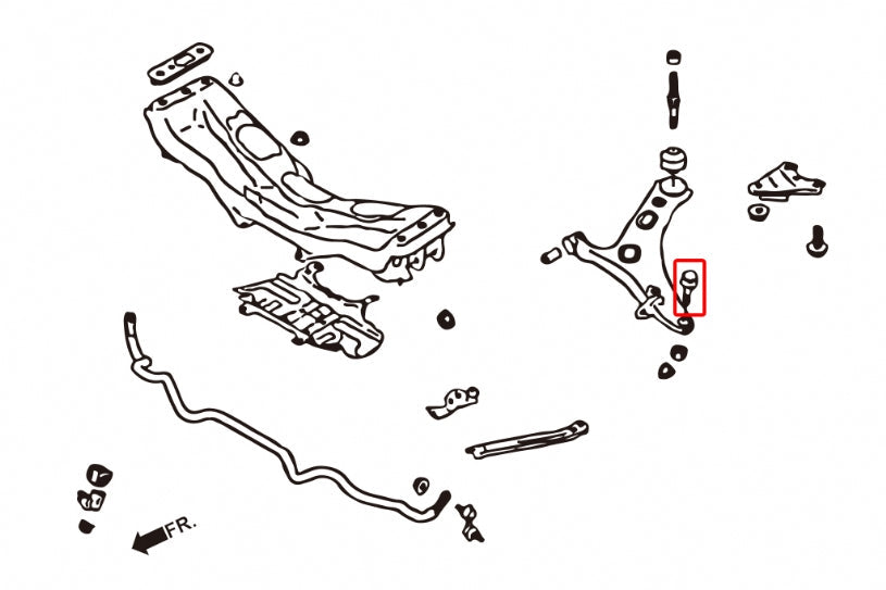 Hardrace Roll Center Adjuster Subaru Impreza-GC/GD/Grb Legacy-BL/BP 1993+