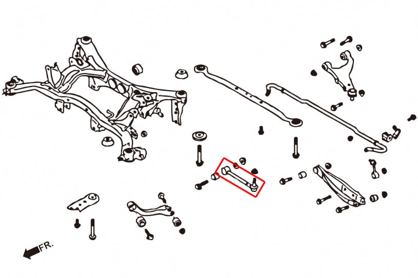 Hardrace Pillow Ball Rear Toe Control Arm Subaru Impreza 07-17 / WRX / STI 07-14 / Xv 12-18