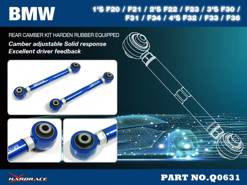 Hardrace Hardened Rubber Rear Camber Kit BMW 1s F20 / F21 / 2s F22 / F23 / 3s F30 / F31 / F34