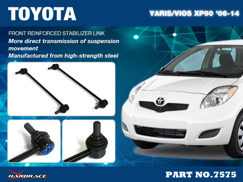 Hardrace Front Reinforced Stabilizer Link Toyota Vitz / Yaris XP90 06-10 / XP130 11-19 / Vios 06-13