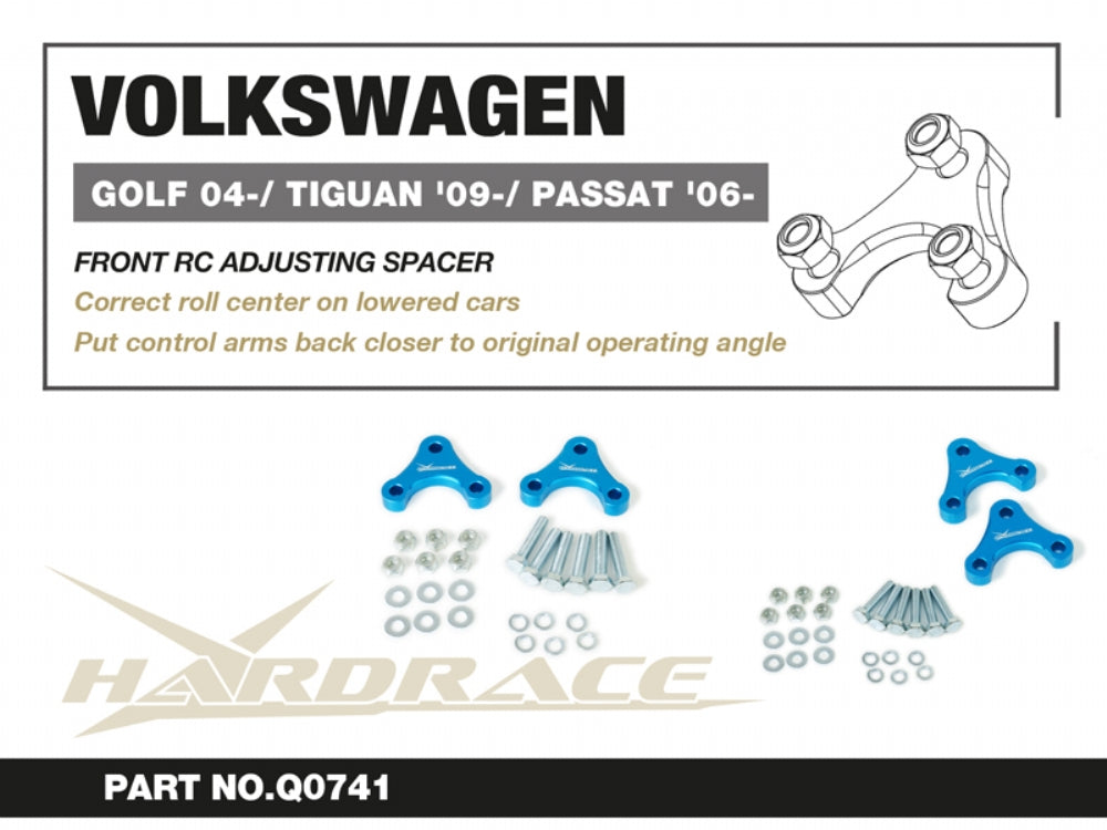 Hardrace Front Geometry Correction Spacer +15mm VW Golf Mk5~8 / Tiguan 09- / Passat 06- / Polo 18