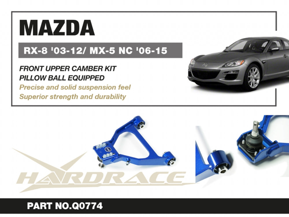 Hardrace Pillow Ball Front Upper Camber Kit Mazda RX-8 03-12 / MX-5 06-15