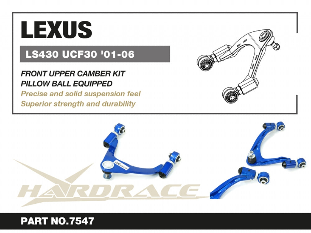 Hardrace Pillow Ball Front Upper Camber Kit Lexus Ls 3rd XF30 2001-2006