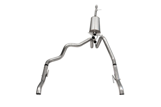 Corsa 2019-2025 Chevy Silverado 5.3L Crew Cab 3in Cat-Back Dual Rear Exit w/ Polished Tip