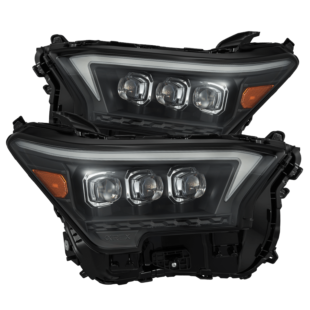 AlphaRex 2023+ Toyota Tacoma NOVA-Series LED Proj Headlights Black w/Actv Light & Seq. Sig + DRL