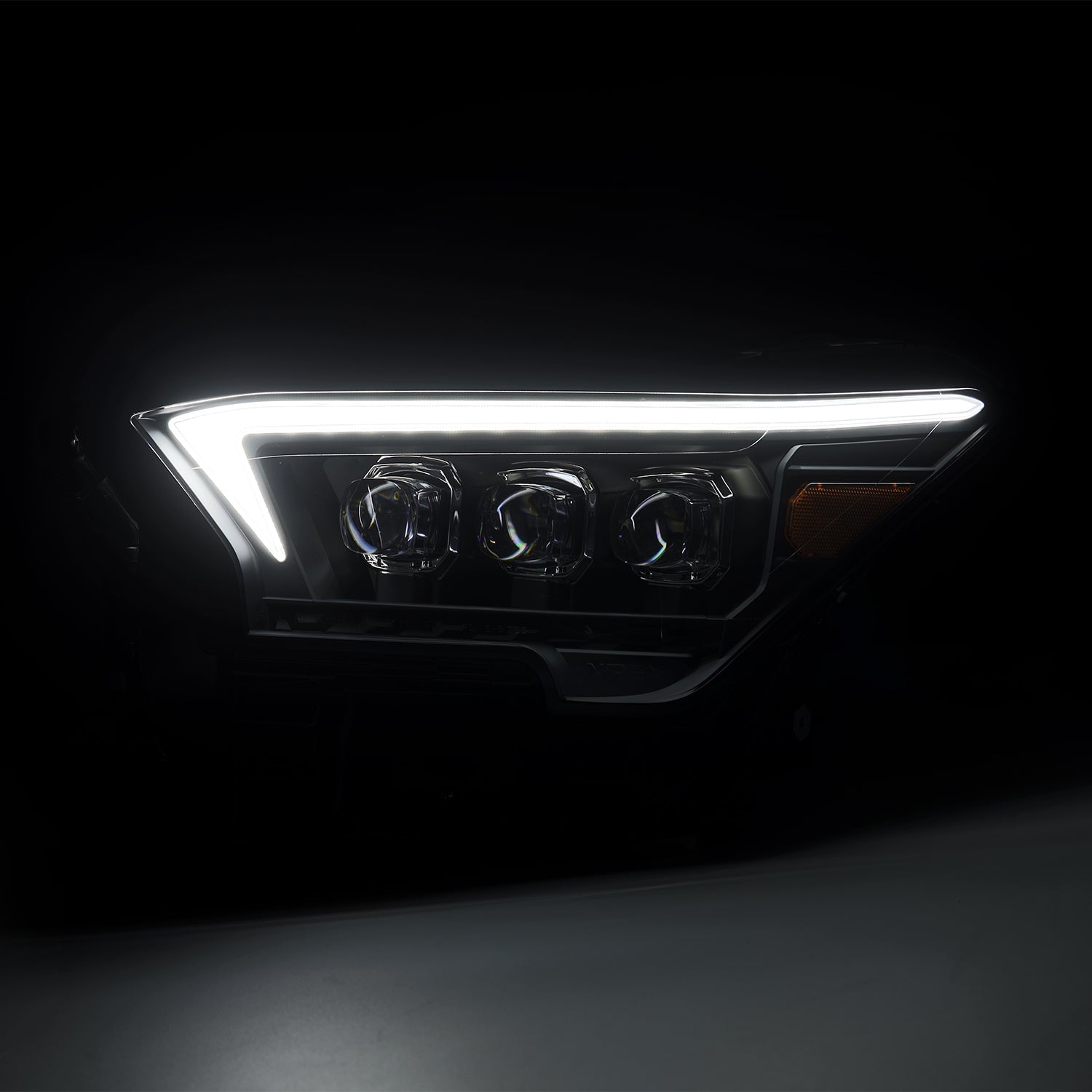 AlphaRex 2023+ Toyota Tacoma NOVA-Series LED Proj Headlights Black w/Actv Light & Seq. Sig + DRL