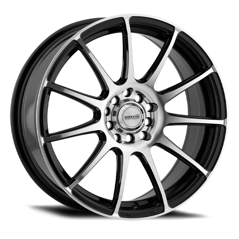 (set of 4) Konig Maxxim Champ Machined Face / Gloss Black | 14x6" +38mm | 8x100/114.3mm Wheel