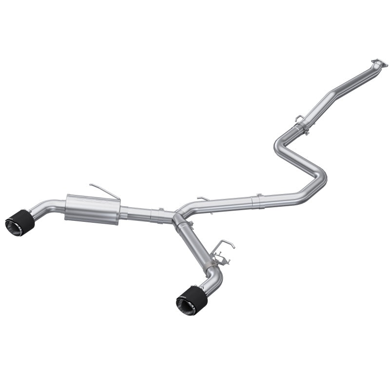MBRP 22-23 Hyundai Elantra N 2.0L Turbo T304 5in OD CF Tips Dual Outlet 3in Cat Back Exhaust