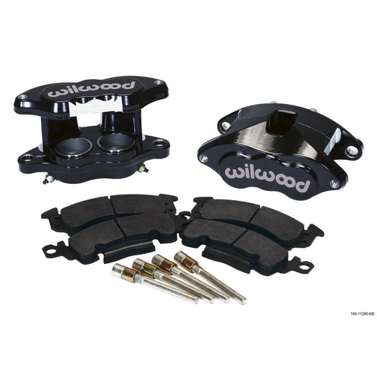 Wilwood D52 Front Caliper Kit - Black Powder 2.00 / 2.00in Piston 1.28in Rotor