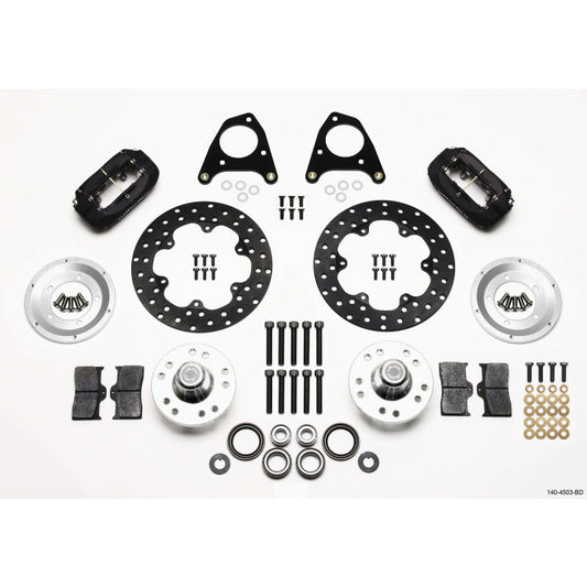 Wilwood Forged Dynalite Front Drag Kit Drilled Rotor 87-93 Mustang 84-86 SVO 5 Lug