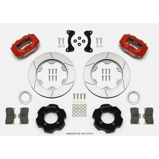 Wilwood Forged Dynalite Front Hat Kit 11.00in GT Rotor Red 95-05 Miata