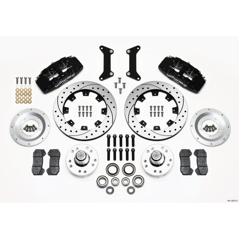 Wilwood Dynapro 6 Front Hub Kit 12.19in Drilled 79-87 GM G Body