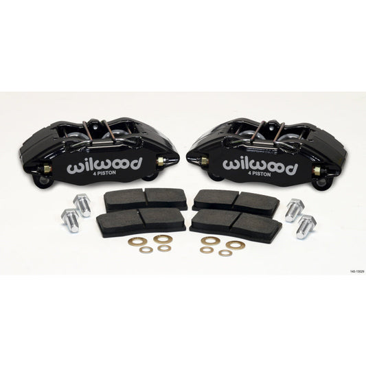 Wilwood DPHA Front Caliper & Pad Kit Black Honda / Acura w/ 262mm OE Rotor