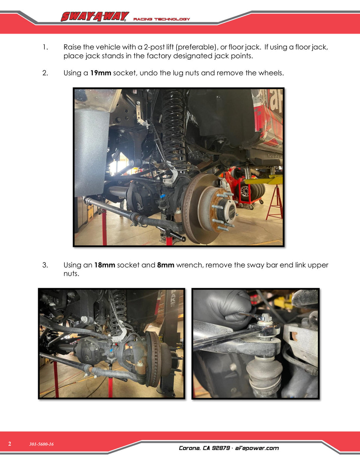 aFe Sway-A-Way 2.5 Front Shock Kit w/ Remote Reservoirs for 4-6 IN Lifts Ford F-250/F-350 17-24 4WD