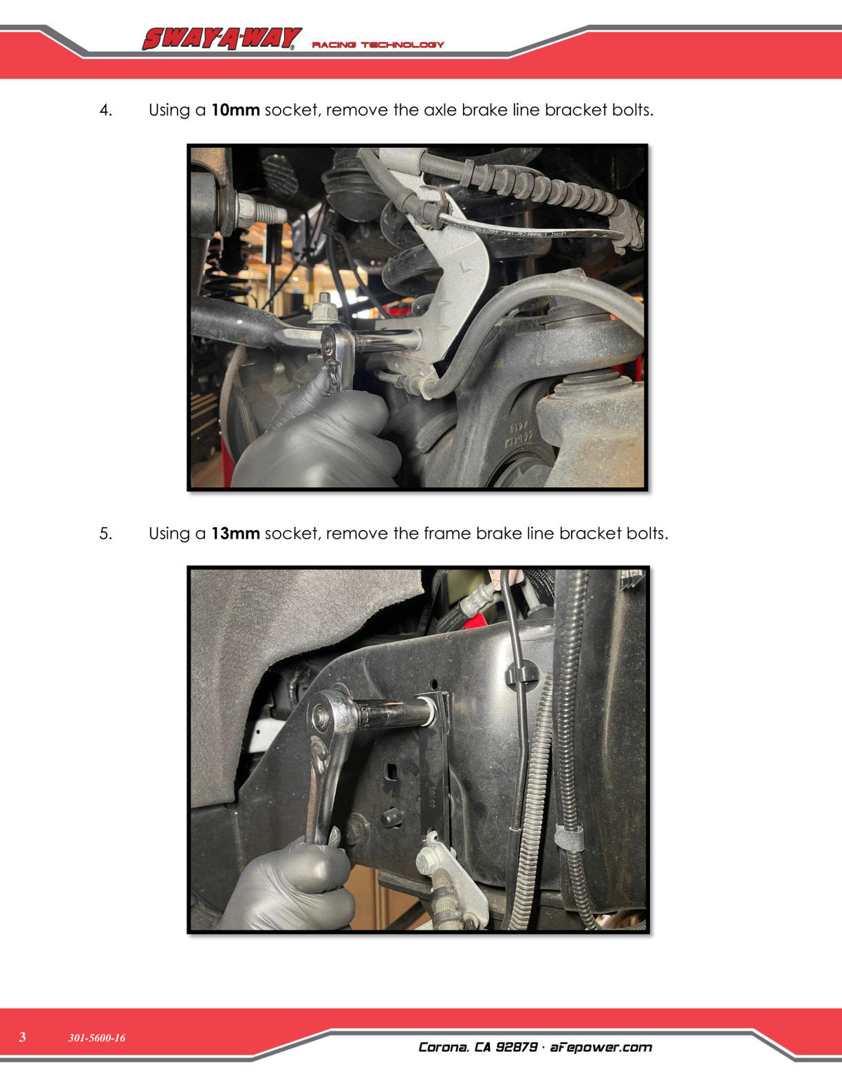 aFe Sway-A-Way 2.5 Front Shock Kit w/ Remote Reservoirs for 4-6 IN Lifts Ford F-250/F-350 17-24 4WD