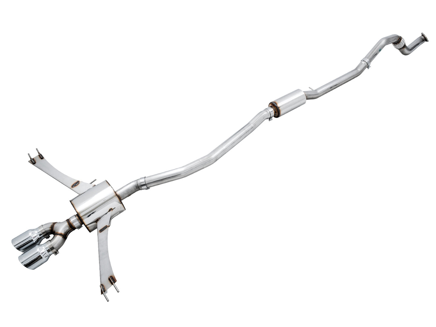 AWE Tuning 2016+ Honda Civic Si Touring Edition Exhaust w/Front Pipe & Dual Chrome Silver Tips