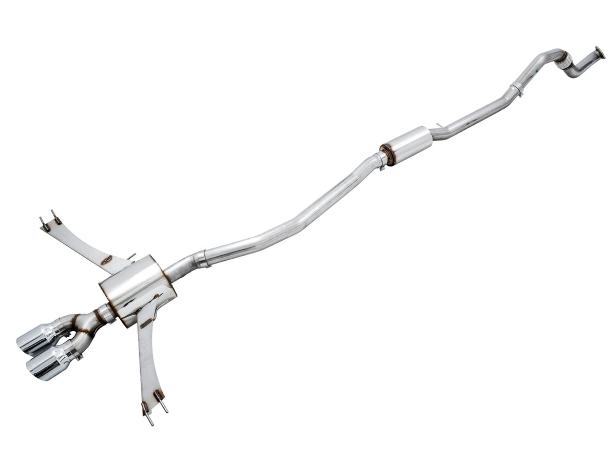 AWE Tuning 2016+ Honda Civic Si Touring Edition Exhaust w/Front Pipe & Dual Chrome Silver Tips