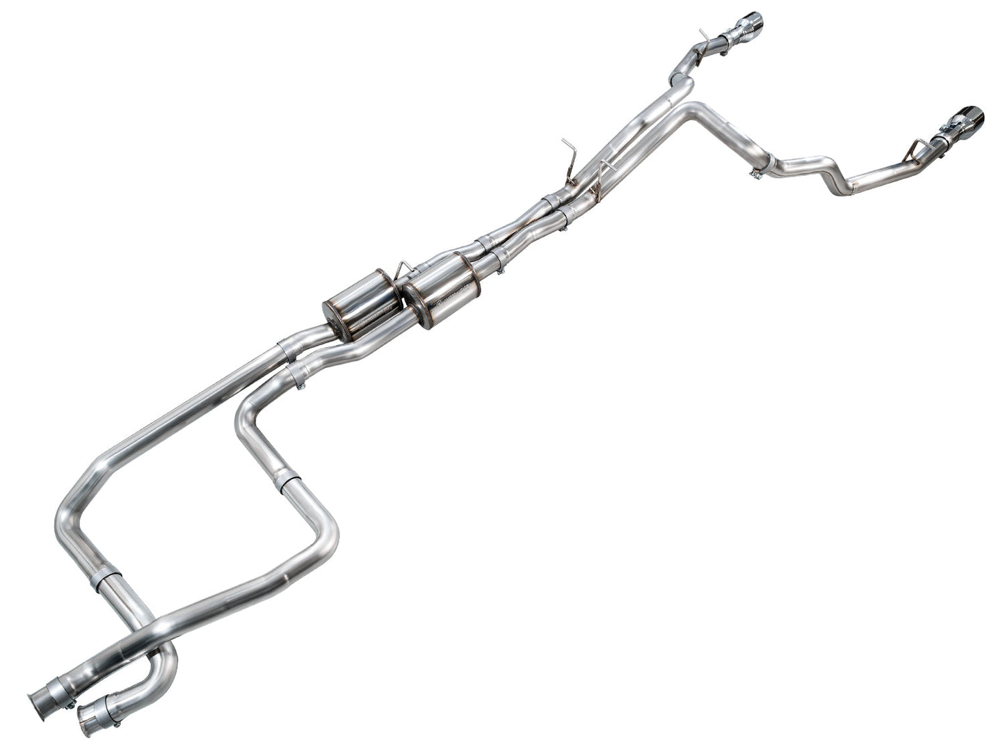AWE Tuning 2025+ RAM 1500 RHO 3.0 I6 TT 0FG Dual Rear Exit Catback Exhaust - Chrome Silver Tips