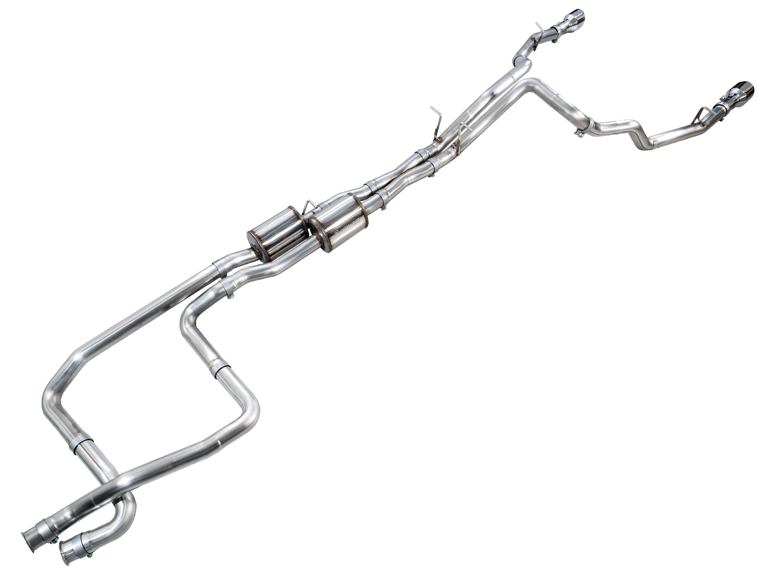 AWE Tuning 2025+ RAM 1500 RHO 3.0 I6 TT 0FG Dual Rear Exit Catback Exhaust - Chrome Silver Tips