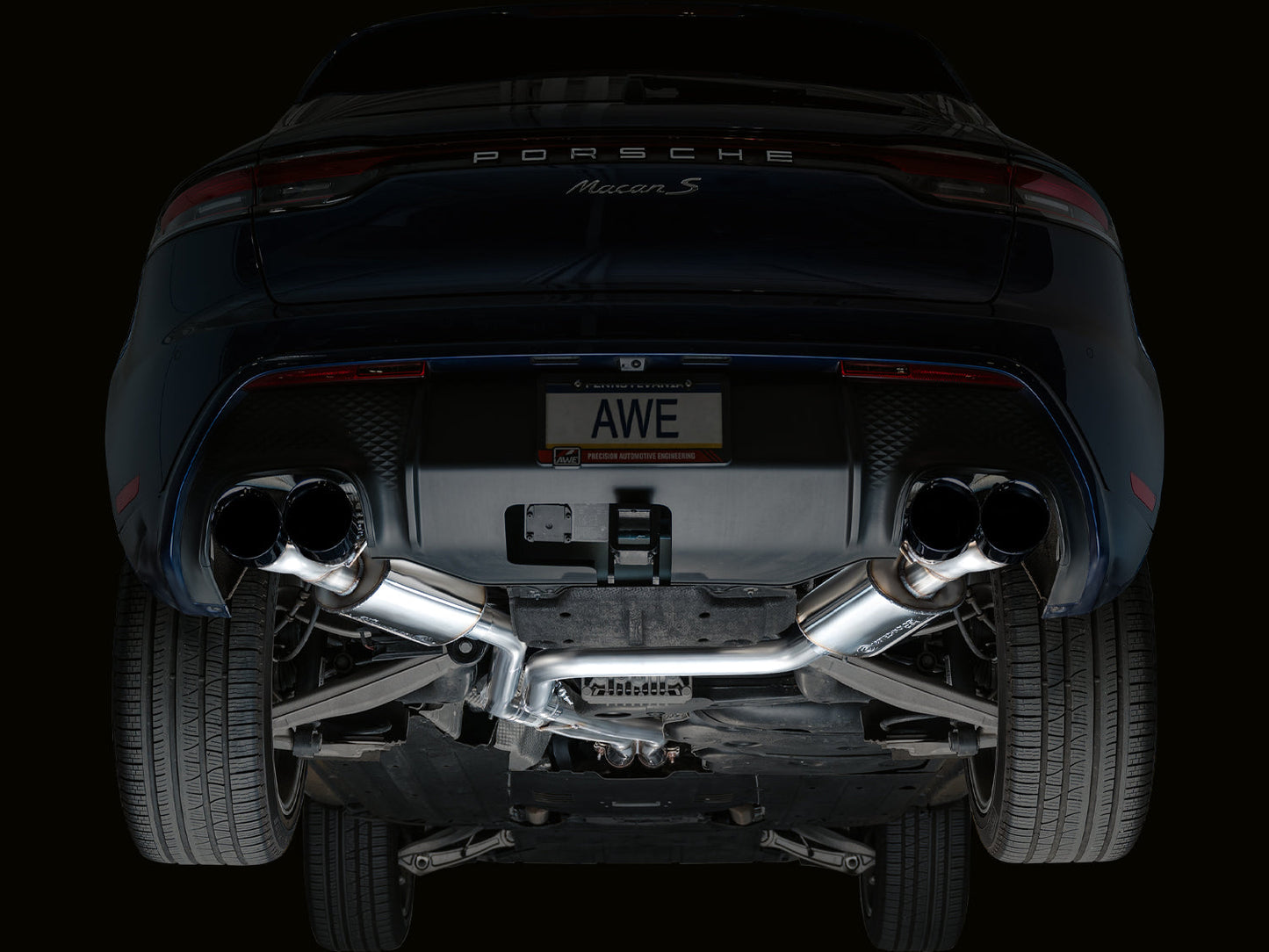 AWE Tuning 19-21 Porsche Macan 3.0T/2.9TT Touring Edition Catback Exhaust w/ Diamond Black Tips