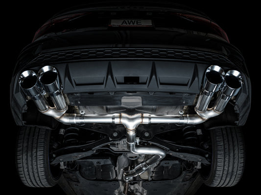 AWE 22-24 Audi 8Y S3 Track Edition Exhaust  - Chrome Silver Tips