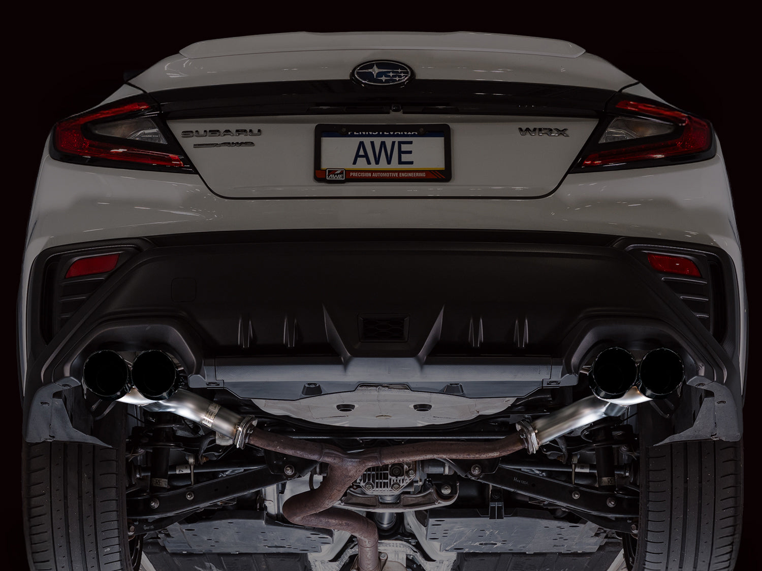 AWE Tuning 22-25 Subaru VB WRX Track Edition Axleback Exhaust - Diamond Black Tips
