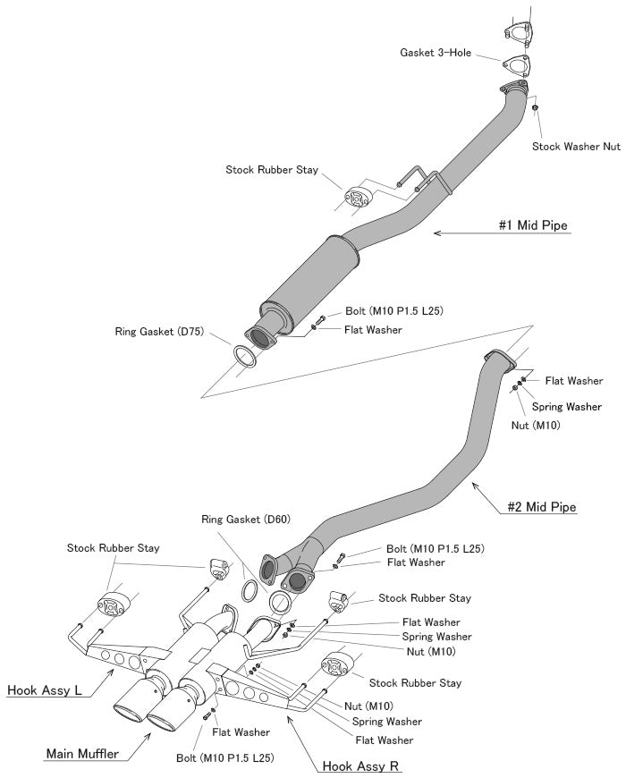 HKS Hi-Power Muffler CIVIC TYPE-R FL5 K20C